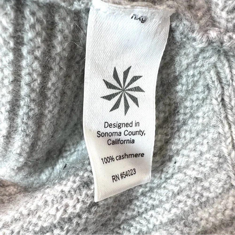 Athleta 100% Cashmere Knit Hoodie Sweater Heather Gray Size X-Small - Picture 10 of 12